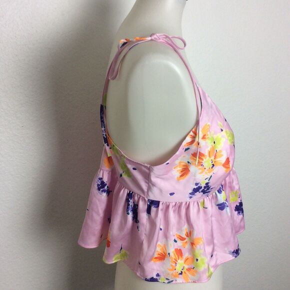Savage x Fenty Lingerie Top Side Ties Floral Satin - Picture 5 of 8